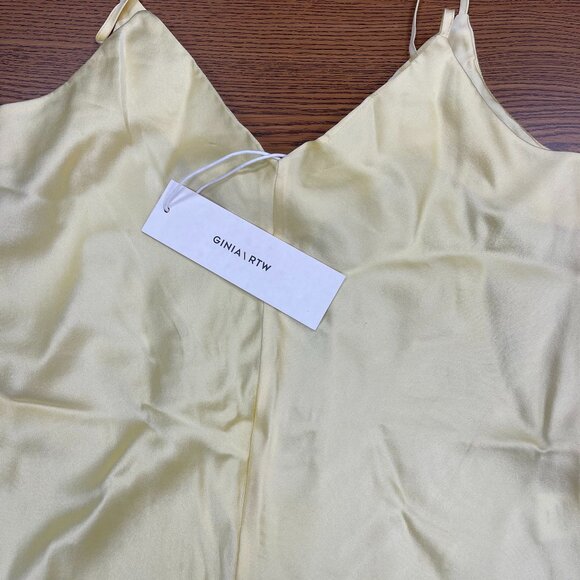Ginia RTW 100% Silk Rumi Cami in Lemon, Size Small - NWT - Picture 2 of 5